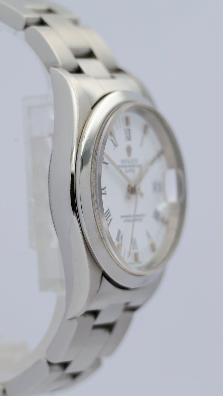 Rolex Oyster Perpetual Date Weiß 34mm 15200