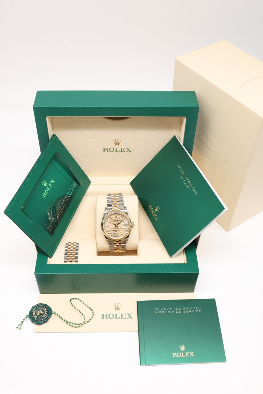 Rolex Datejust 'Palm Dial' 36mm Automatik 126233 - Papiere und oder Lieferumfang