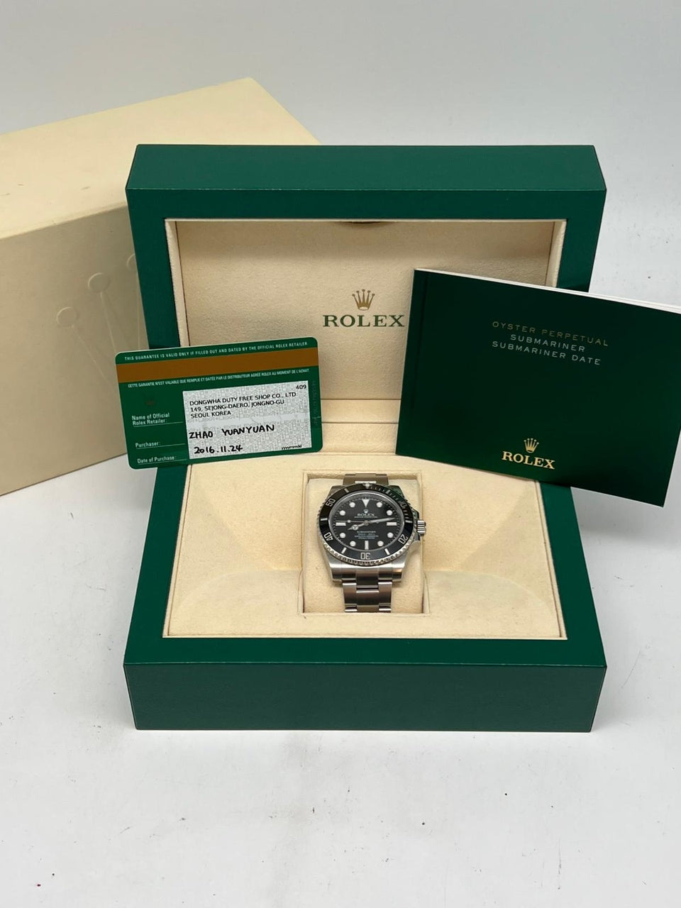 Rolex Submariner No Date 40mm Automatik Herrenuhr 114060 - Papiere und oder Lieferumfang