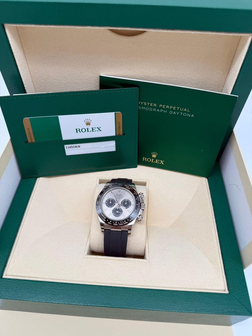 Rolex Daytona Weißgold Automatik 40mm 116519LN - Papiere und oder Lieferumfang