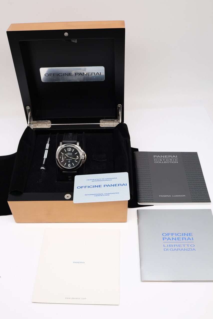 Panerai Luminor Marina Logo 44mm Handaufzug PAM00005 - Papiere und oder Lieferumfang