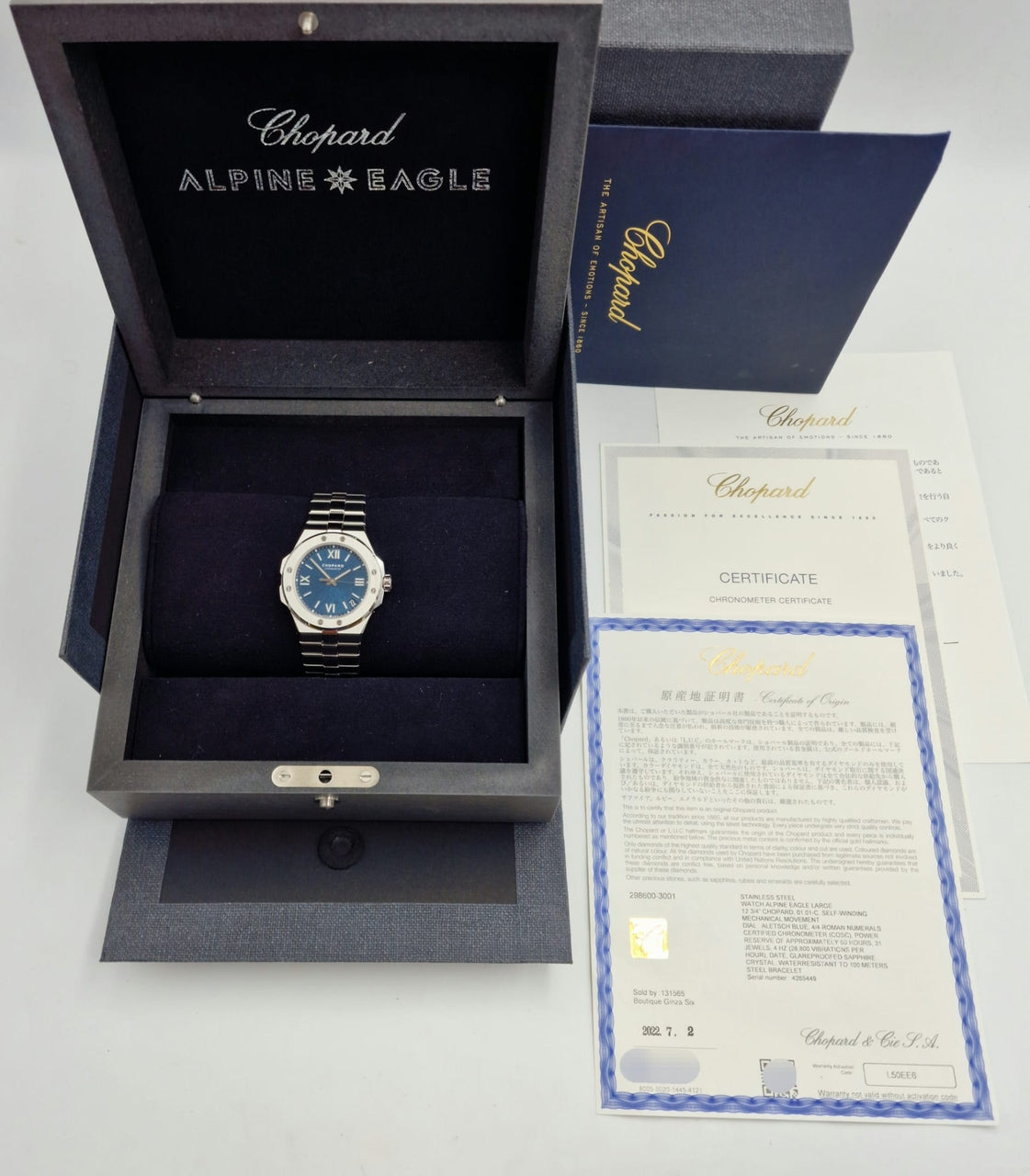 Chopard Alpine Eagle 41mm Automatik Herrenuhr 298600 - Papers and documentation
