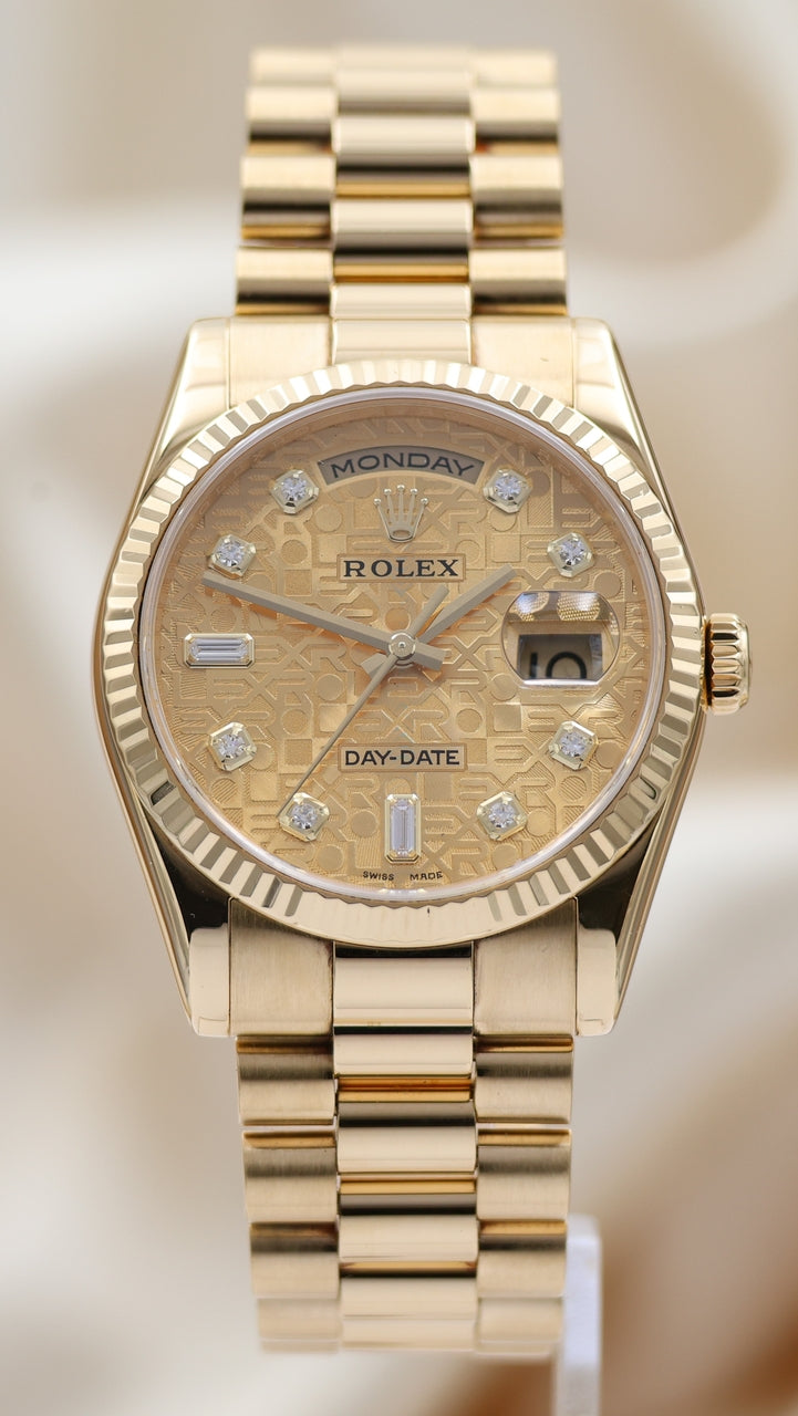 Rolex Day-Date 36 President "Computer" Diamond Dial 118238 - Thumbnail