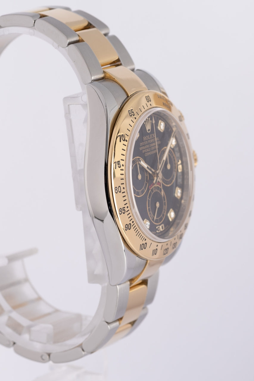 Rolex Daytona Gold/Stahl "Diamond Dial" Automatik Schwarz 116523 - Detailansicht 1