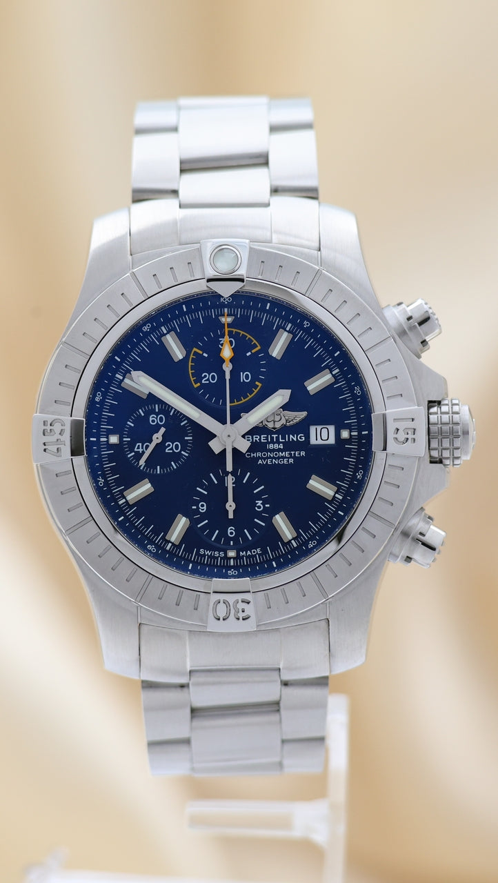 Breitling Avenger Automatik Herrenuhr Blau 45mm A13317 - Thumbnail