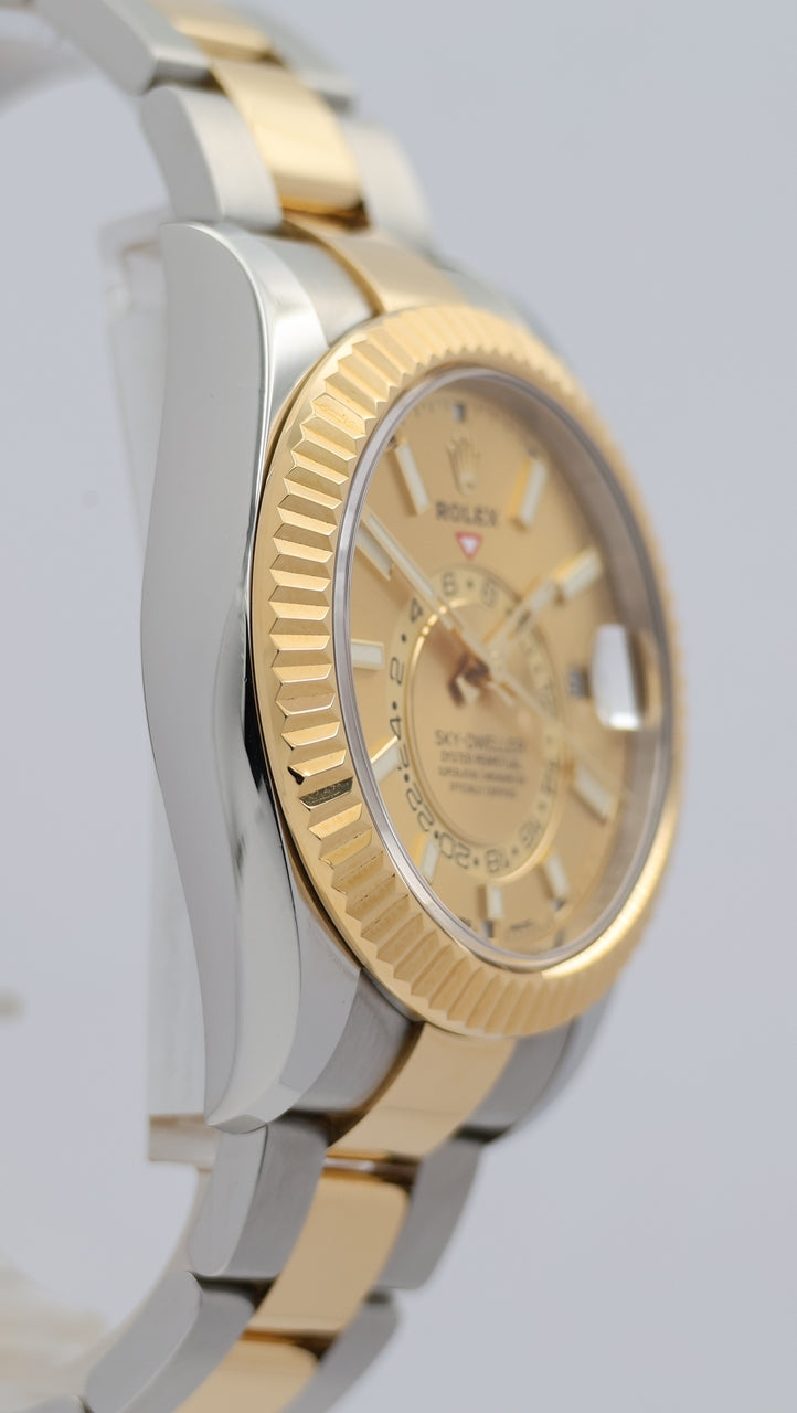 Rolex Oyster Perpetual Sky-Dweller Stahl/Gold Automatik 326933 Box + og. Papiere