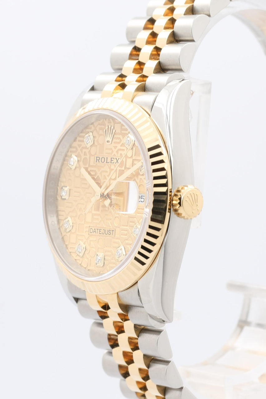 Rolex Datejust 36 Diamond Dial Stahl/Gold Jubilee 126233 - Detailansicht 2