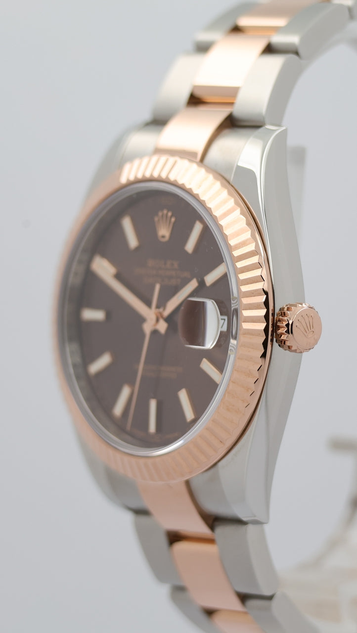 Rolex Datejust Automatik Herrenuhr Braun 41mm 126331 - Detailansicht 7
