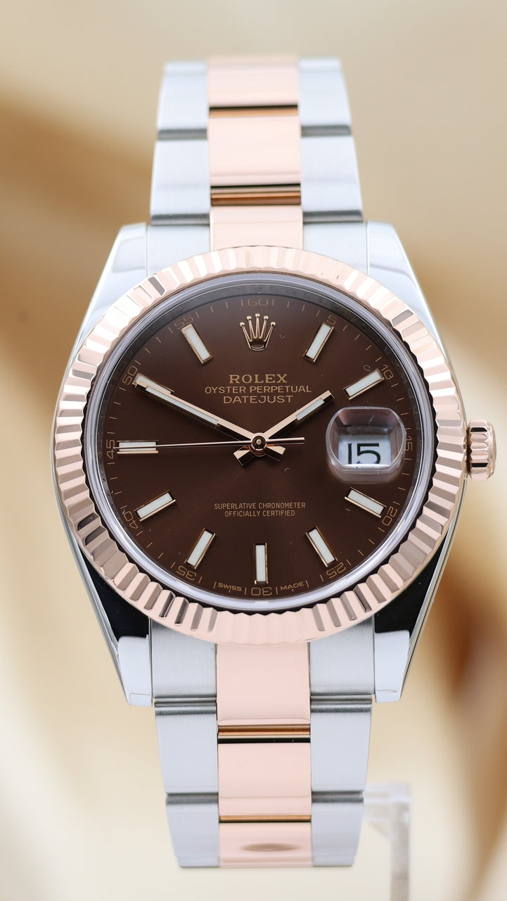 Rolex Datejust Automatik Herrenuhr Braun 41mm 126331 - Thumbnail