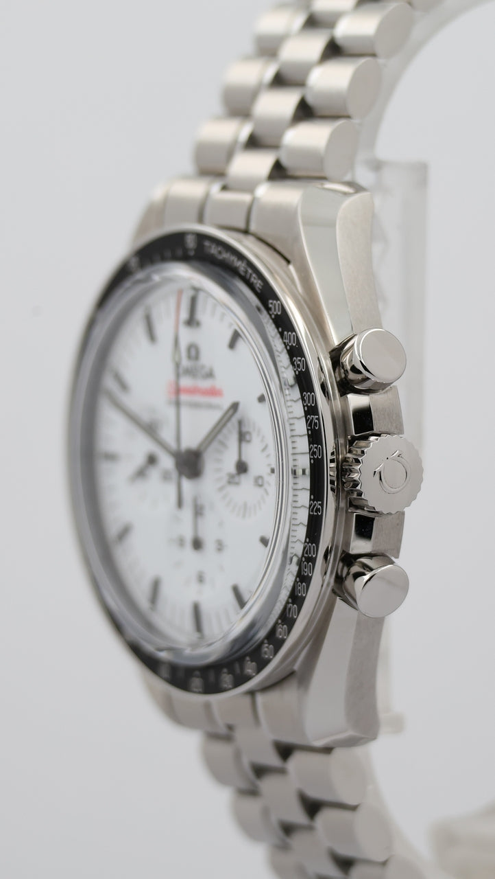 Omega Speedmaster Professional Moonwatch White mit Push-Schließe 31030425004001 - Detailansicht 7