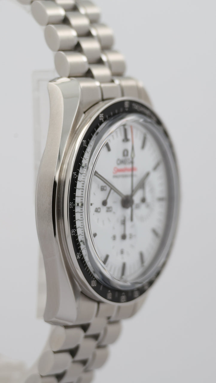 Omega Speedmaster Professional Moonwatch White mit Push-Schließe 31030425004001 - Detailansicht 8