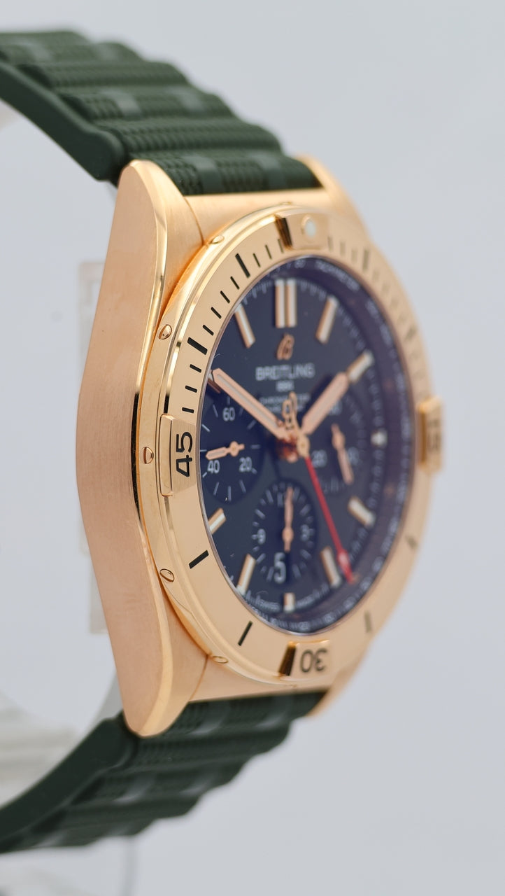 Breitling Chronomat 42 B01 18k Rosegold Automatik Herrenuhr RB0134 Box + og. Papiere