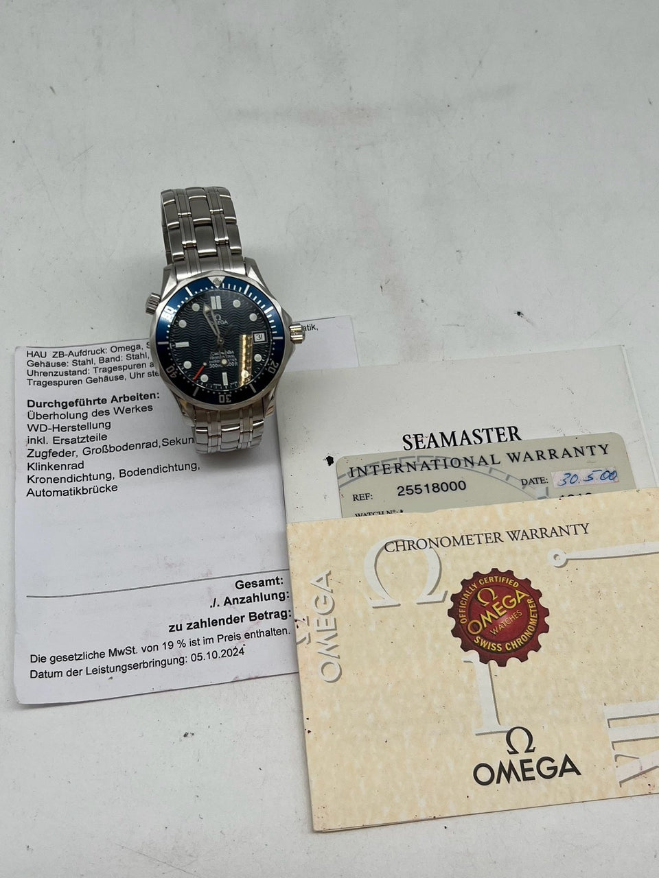 Omega Seamaster Diver 300m 36mm Automatik 25518000 Original Papiere
