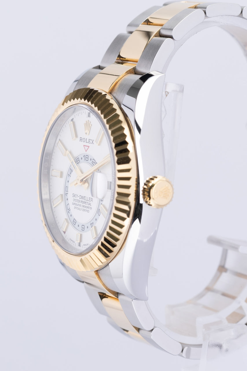 Rolex Sky-Dweller Automatik Herrenuhr Stahl/Gold Weiß 326933 - Detailansicht 2