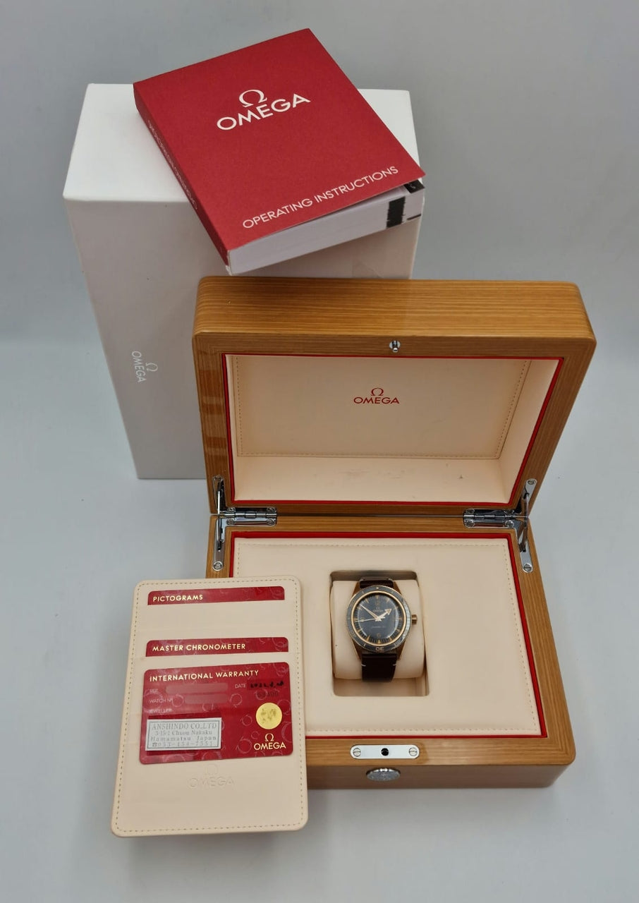 Omega Seamaster 300 Bronze Gold 9K Automatik 23492412110001 Box + og. Papiere