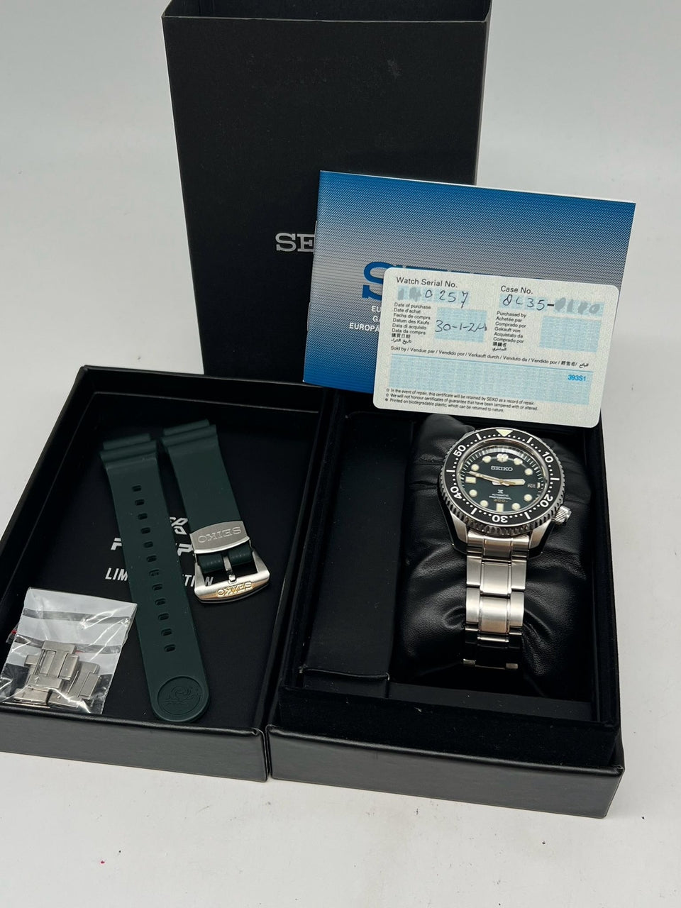 Seiko Prospex Automatik Herrenuhr Stahl 44mm SLA047J1 - Papiere und oder Lieferumfang