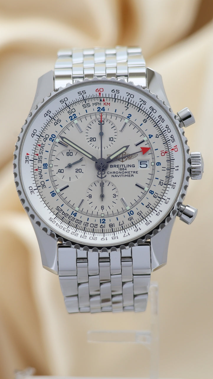 Breitling Navitimer World GMT 46mm Automatik Herrenuhr  A24322 - Thumbnail