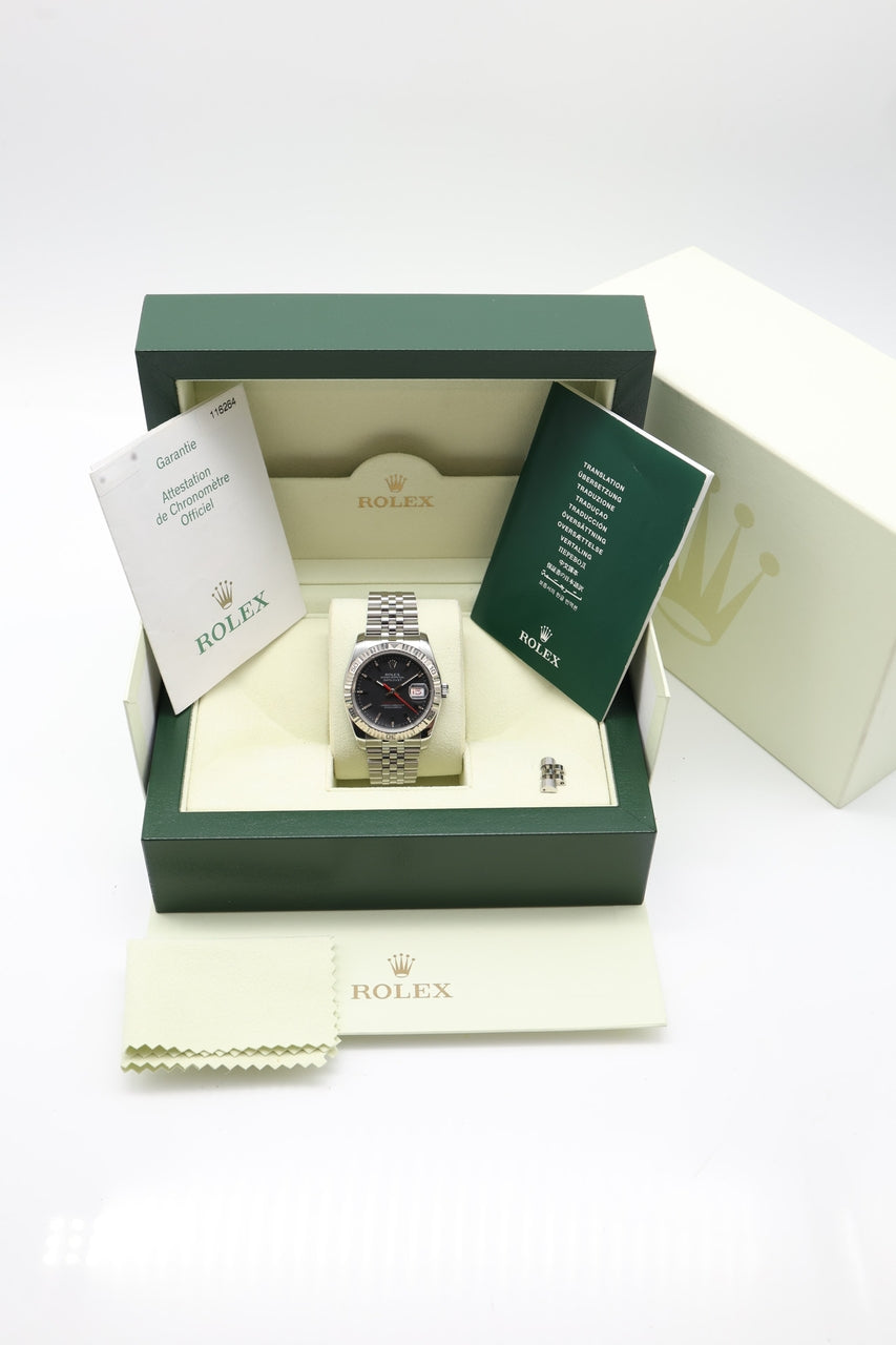 Rolex Datejust Turn-O-Graph 36mm Automatik Herrenuhr 116264 - Papiere und oder Lieferumfang