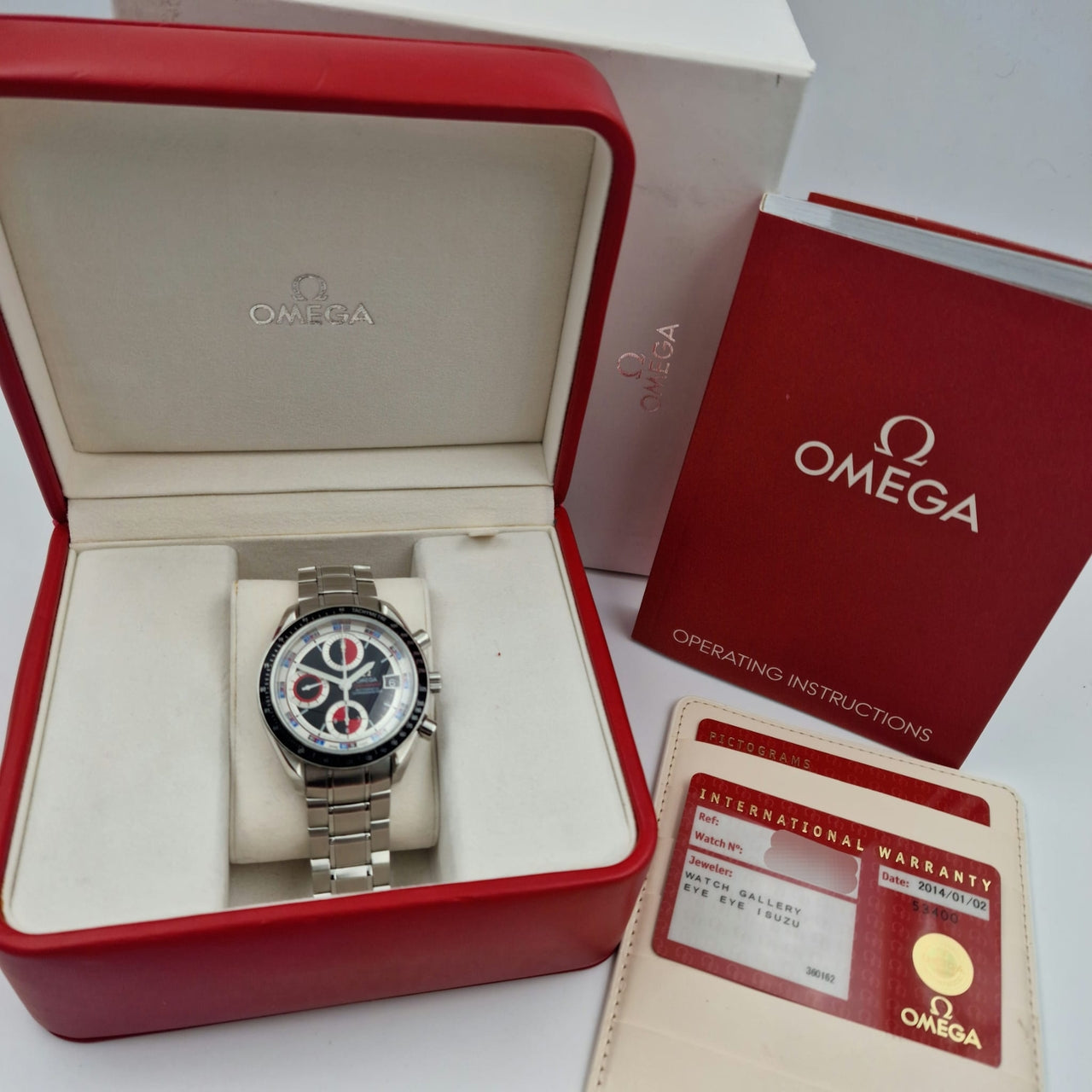 Omega Speedmaster Date 40mm Automatik 32105200 - Papiere und oder Lieferumfang