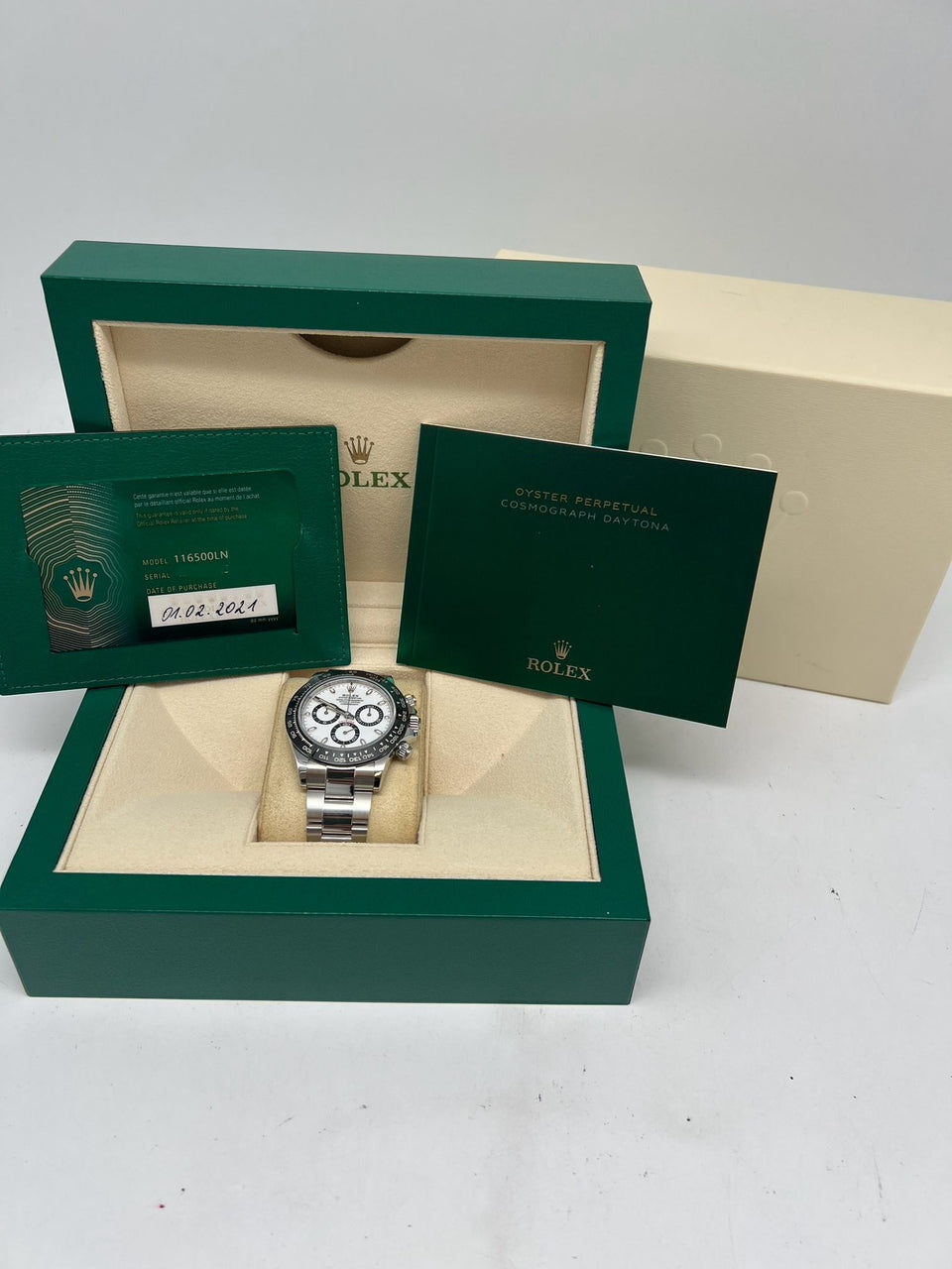 Rolex Oyster Perpetual Cosmograph Daytona "Panda" 116500LN - Papiere und oder Lieferumfang