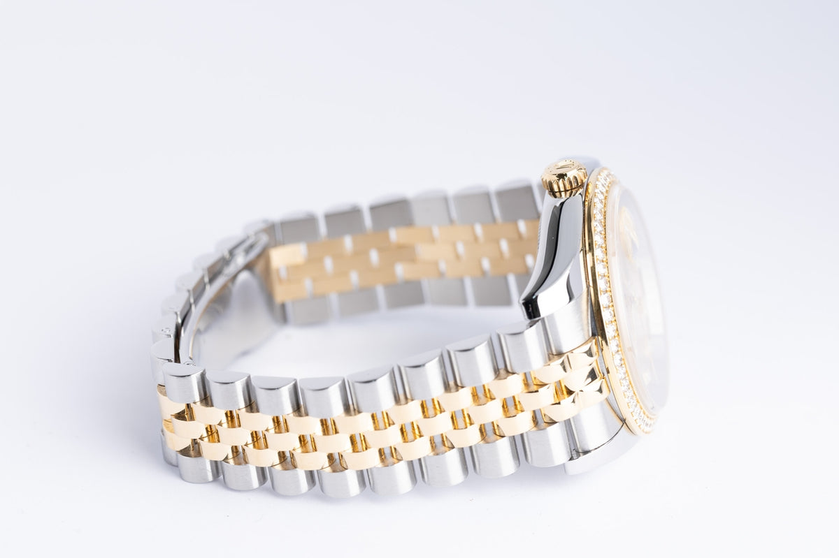 Rolex Datejust 36 Stahl/Gold "Diamond Dial/Bezel" Gold Automatik 116243 - Detailansicht 6