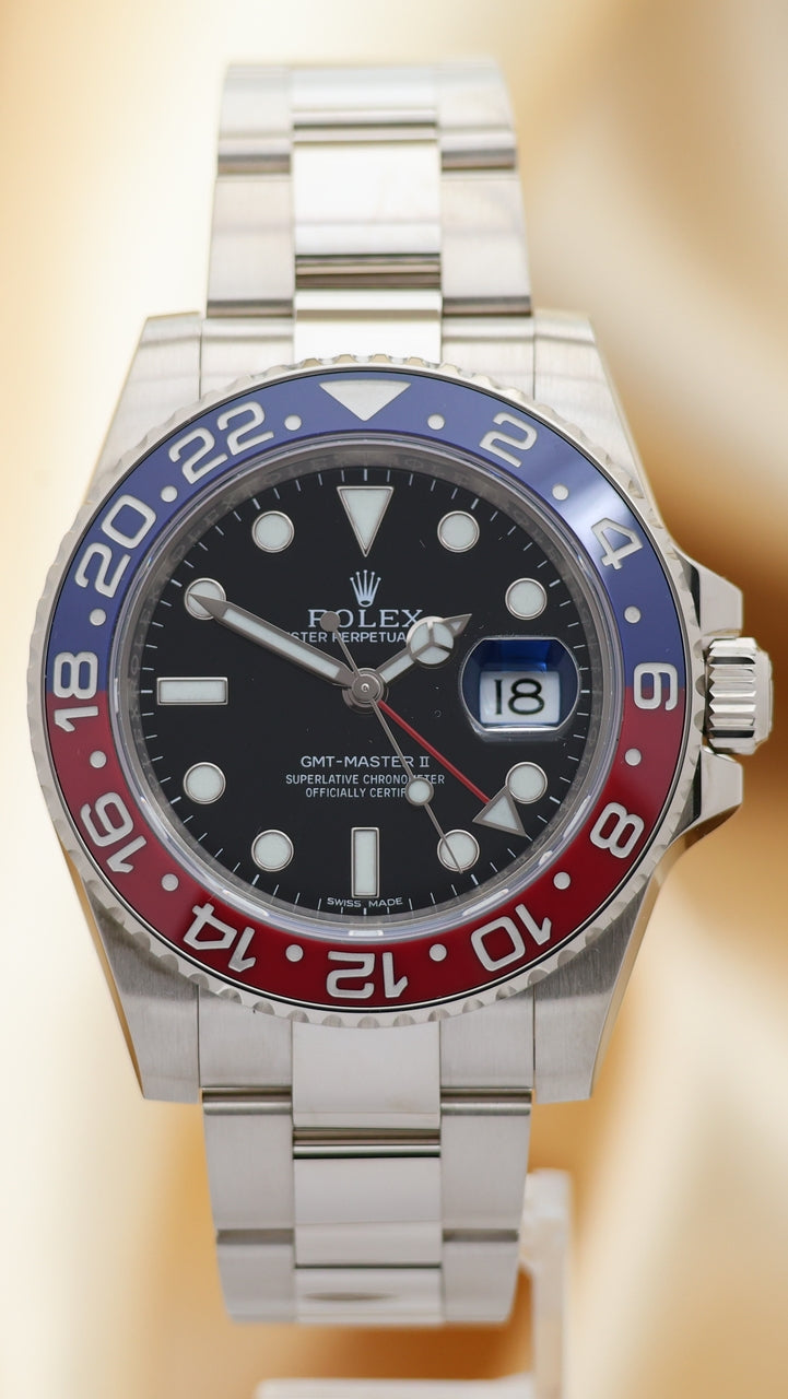 Rolex GMT-Master II "Pepsi" Automatik Herrenuhr Weißgold 40mm 116719BLRO - Main product image