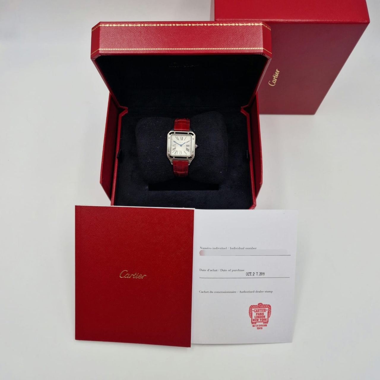 Cartier Santos Dumont Quarz 38x27,5mm WSSA0023 - Papiere und oder Lieferumfang
