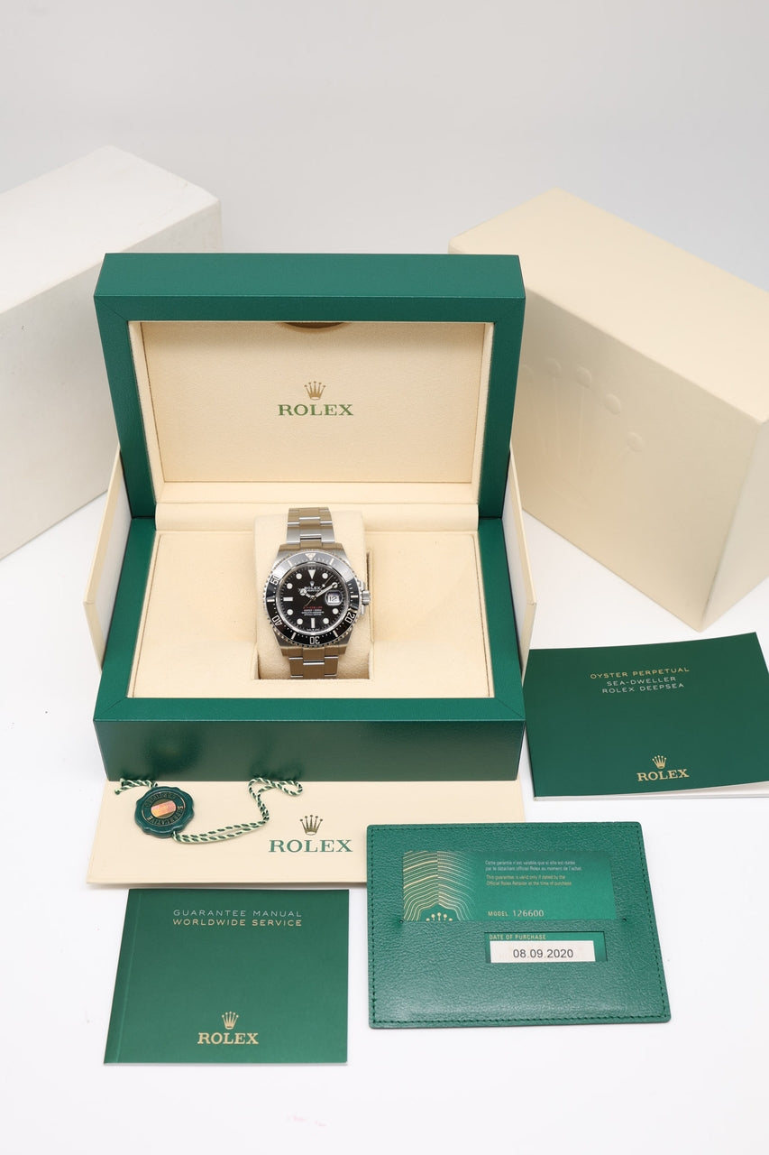 Rolex Sea-Dweller 43mm Automatik Herrenuhr 126600 - Papiere und oder Lieferumfang