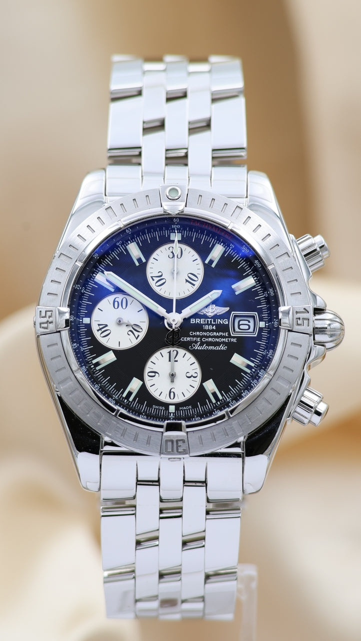 Breitling Chronomat Evolution 44mm Automatik Herrenuhr A13356 Box + og. Papiere