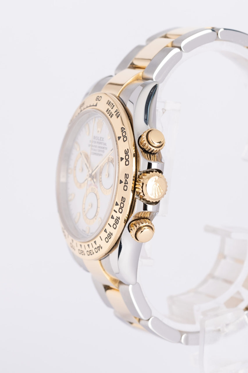 Rolex Daytona 40mm weiß Stahl/Gold 2021 Automatik Herrenuhr 116503 - Detailansicht 2