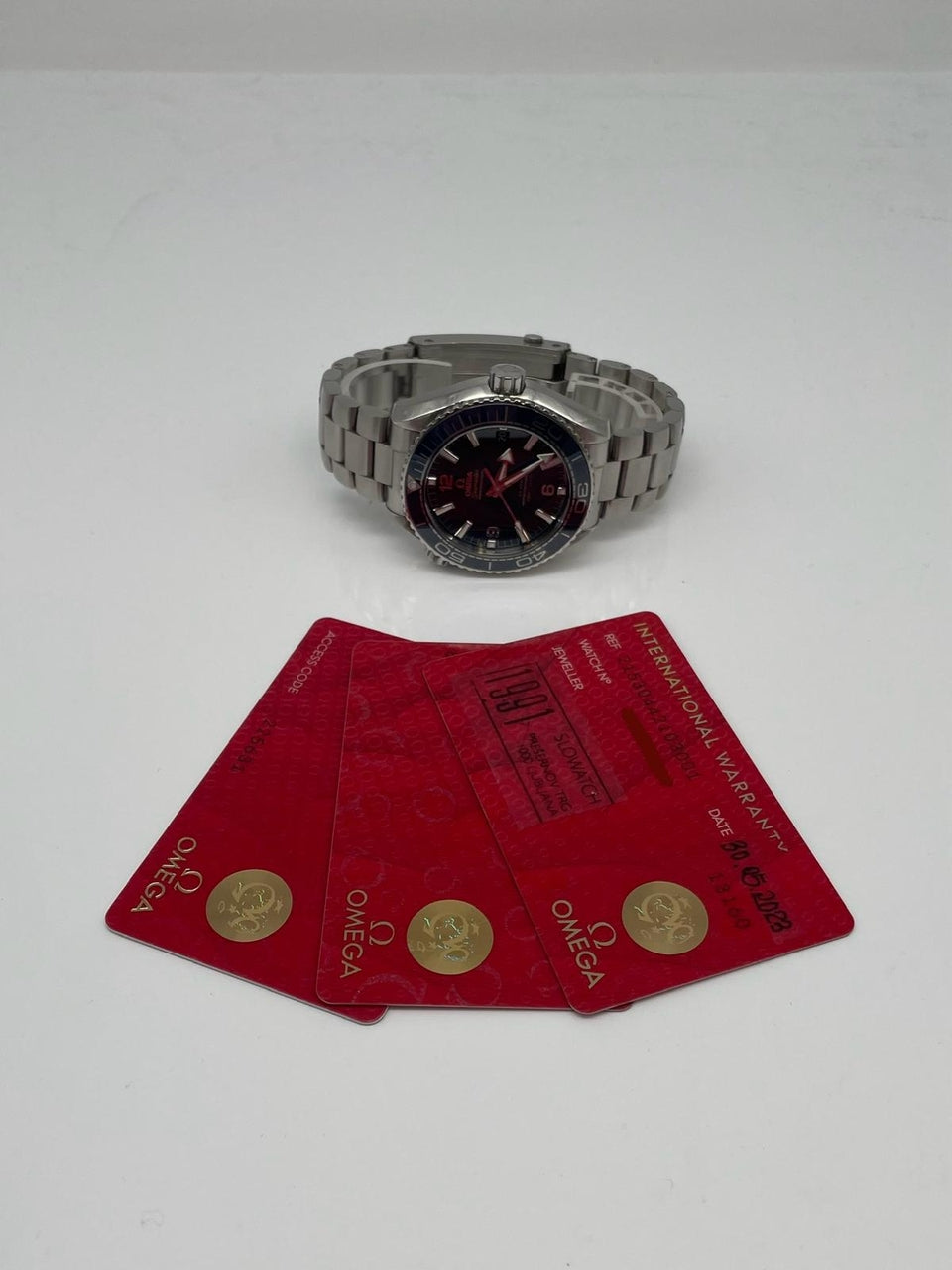 Omega Seamaster Planet Ocean 43,5mm Automatik Blau 21530442103001 - Papers and documentation