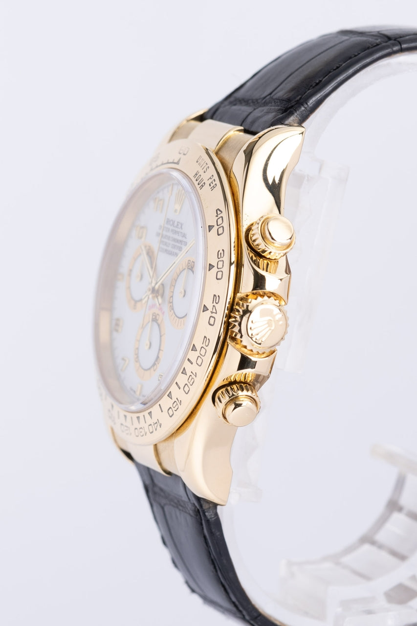 Rolex Daytona Automatik Gelbgold Lederband SERVICE 116518 - Detailansicht 1