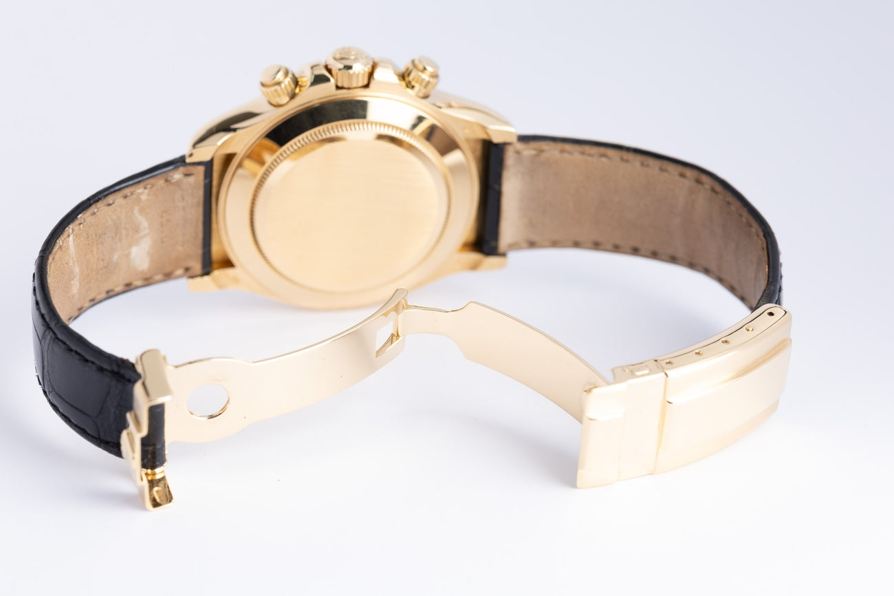 Rolex Daytona Automatik Gelbgold Lederband SERVICE 116518 - Detailansicht 8