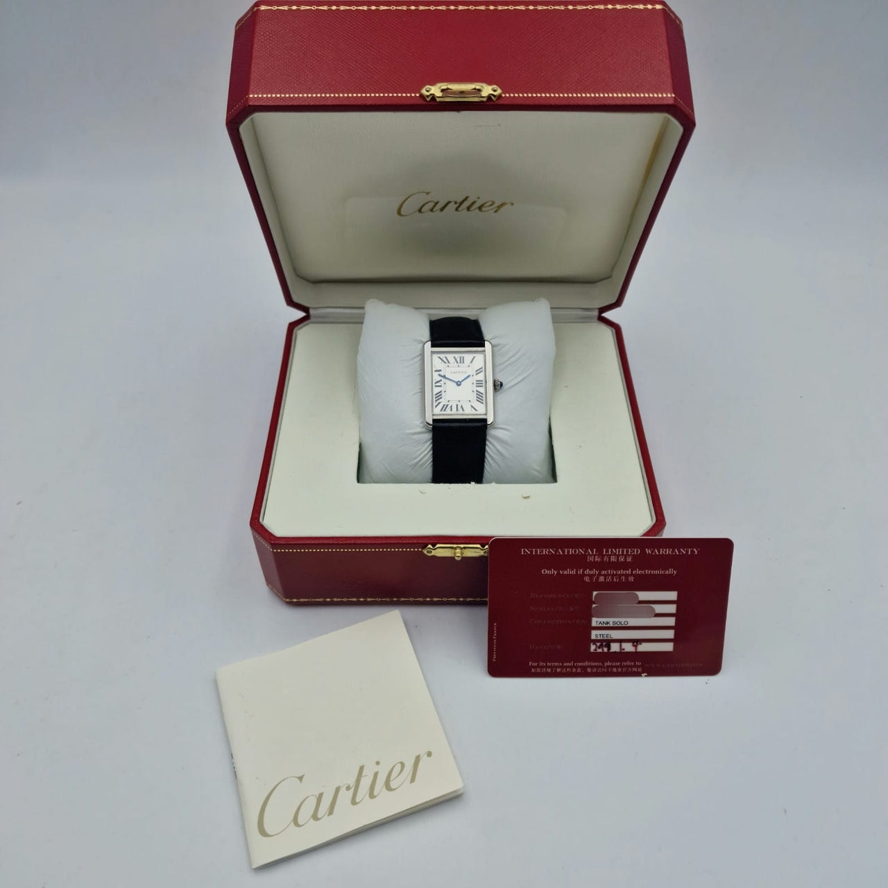 Cartier Tank Solo 34,8 x 27,4mm Quarz WSTA0028 Box + og. Papiere