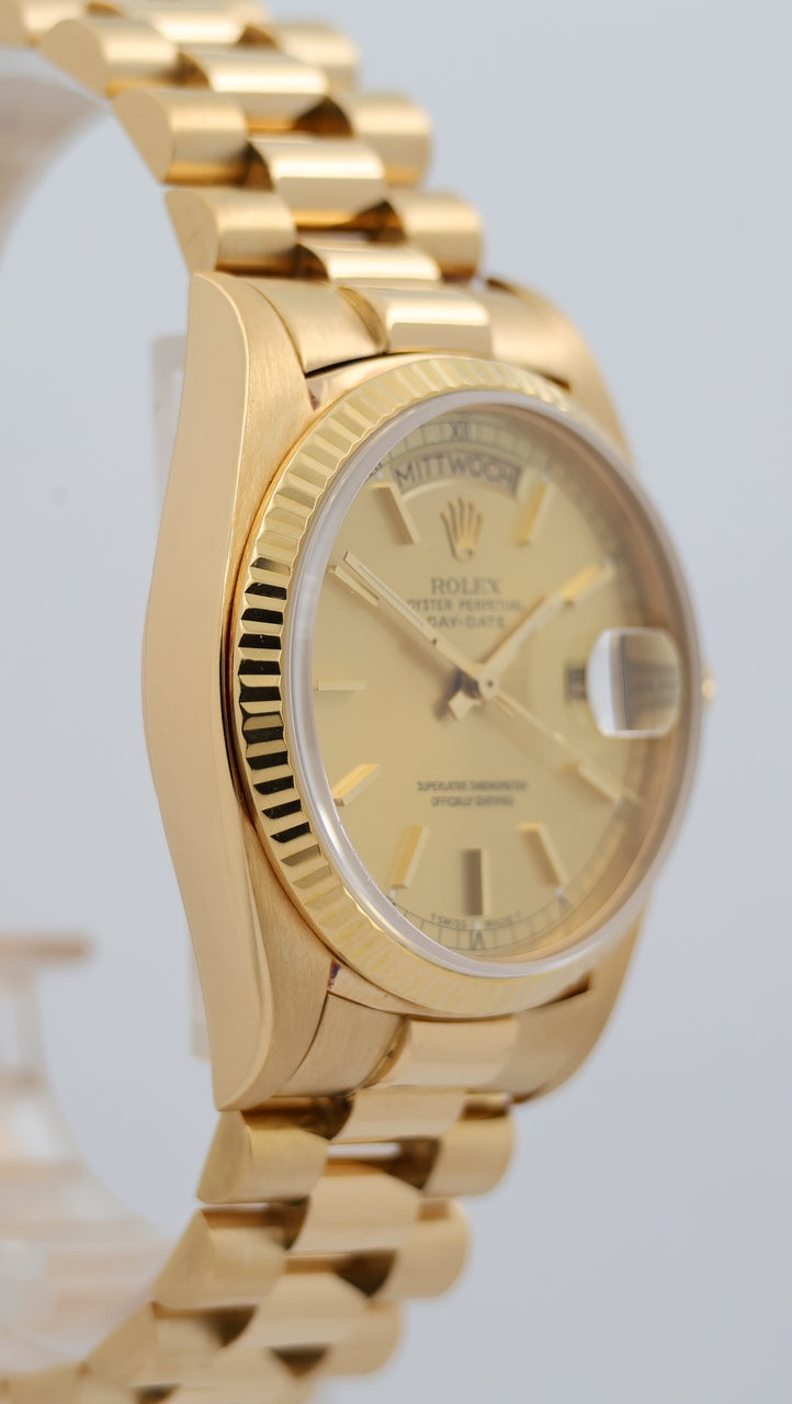 Rolex Day-Date 36 Gelbgold Automatik Herrenuhr LC100 18038 - Detailansicht 7