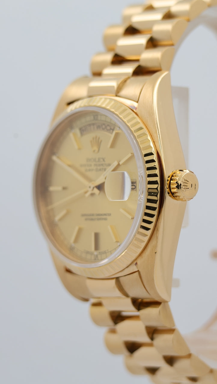 Rolex Day-Date 36 Gelbgold Automatik Herrenuhr LC100 18038 - Detailansicht 6