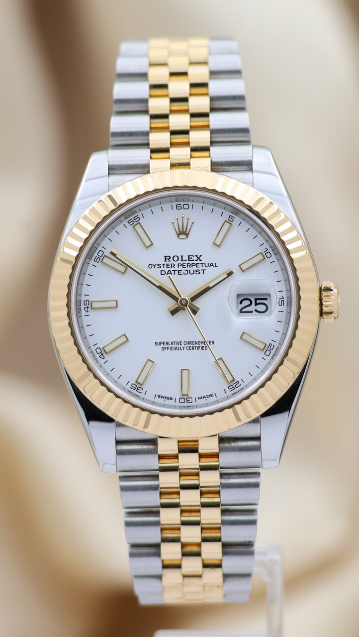 Rolex Datejust Stahl/Gold Herrenuhr 41mm Automatik 126333 - Thumbnail