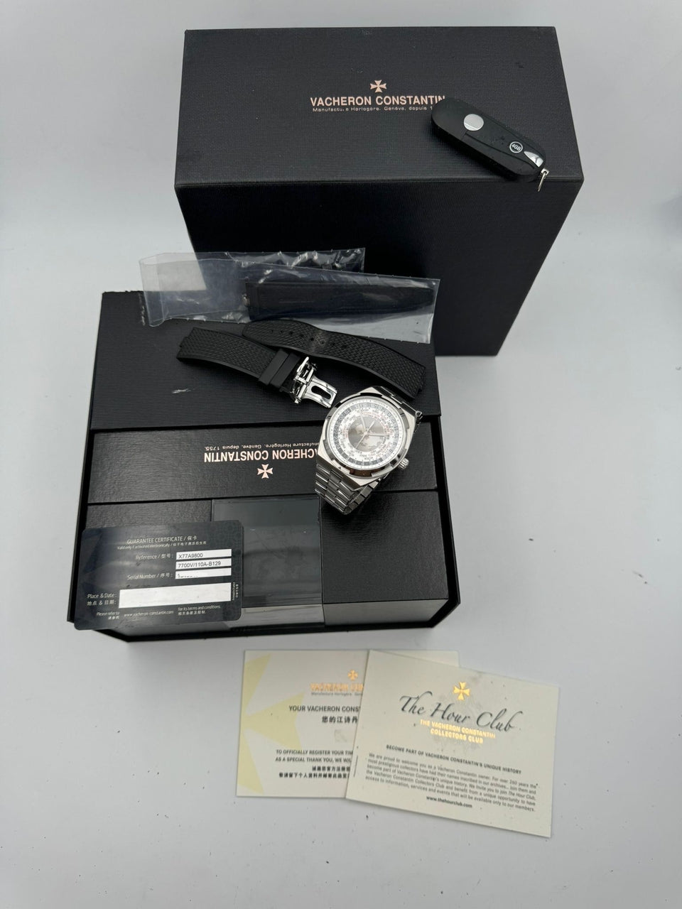 Vacheron Constantin Overseas World Time 43mm Automatik Herrenuhr 7700V - Papiere und oder Lieferumfang