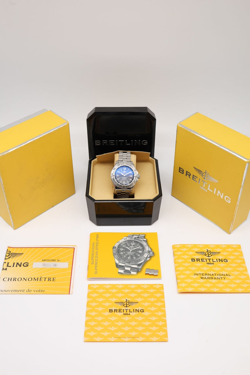 Breitling Superocean Automatik Herrenuhr 42mm A17360 - Papiere und oder Lieferumfang
