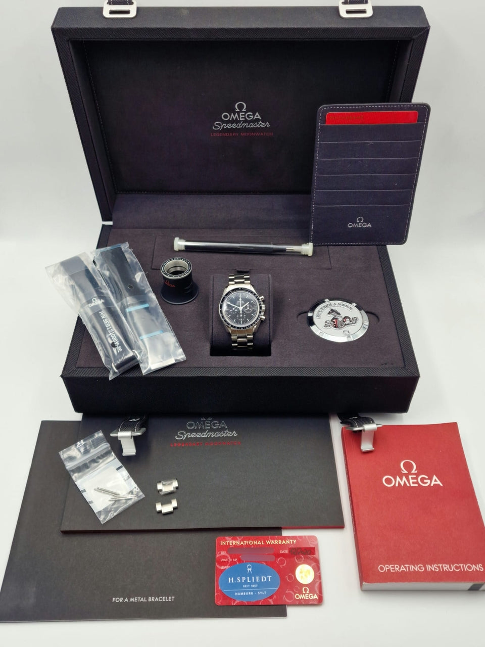 Omega Speedmaster Moonwatch 42 Handaufzug 31130423001006 Box + og. Papiere