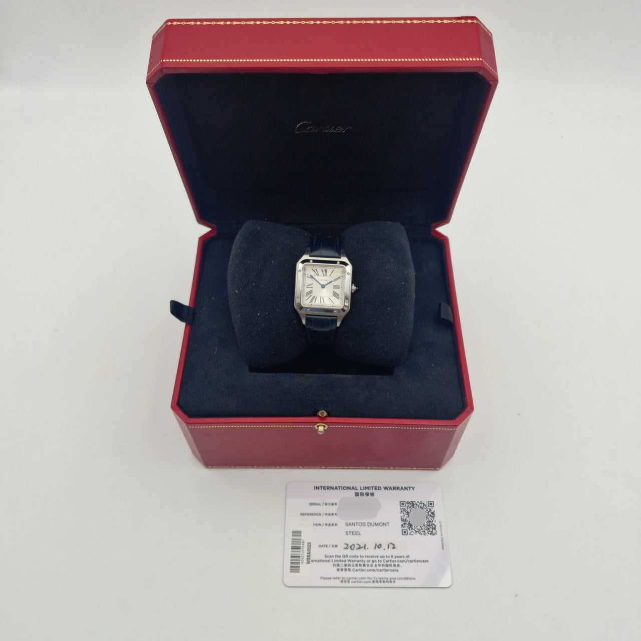 Cartier Santos Dumont Quarz Herrenuhr WSSA0023 - Papiere und oder Lieferumfang
