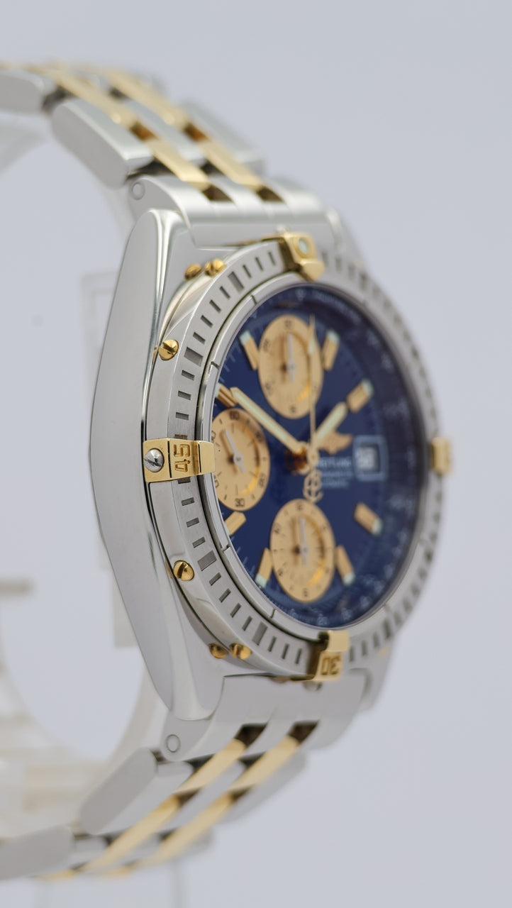 Breitling Chronomat Stahl/Gold Automatik Blau B13352