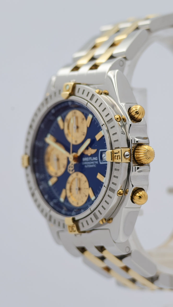 Breitling Chronomat Stahl/Gold Automatik Blau B13352