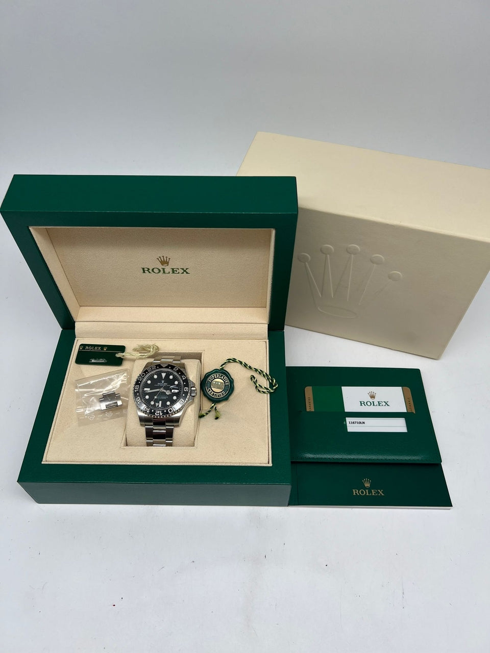 Rolex GMT-Master II 40mm Automatik Herrenuhr 116710LN Box + og. Papiere