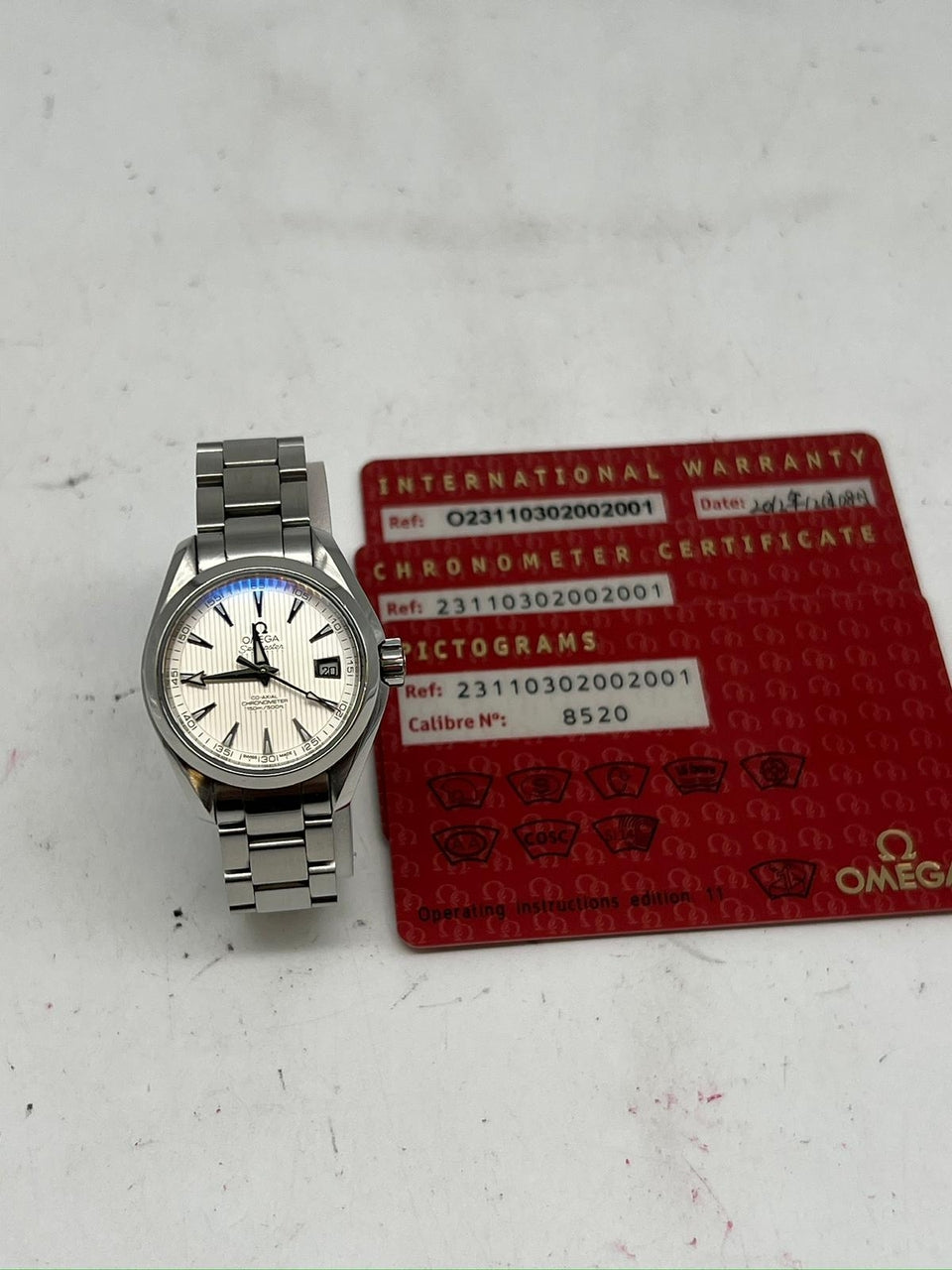 Omega Seamaster Aqua Terra Damenuhr Automatik 23110302002001 - Papiere und oder Lieferumfang