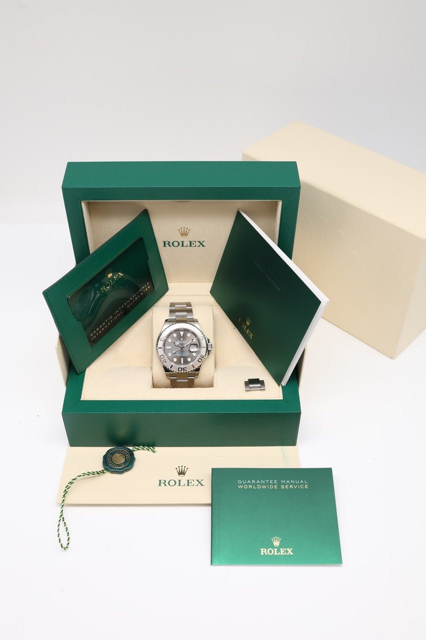Rolex Yacht-Master Rhodium Automatik Herrenuhr Stahl 40mm 126622 - Papiere und oder Lieferumfang