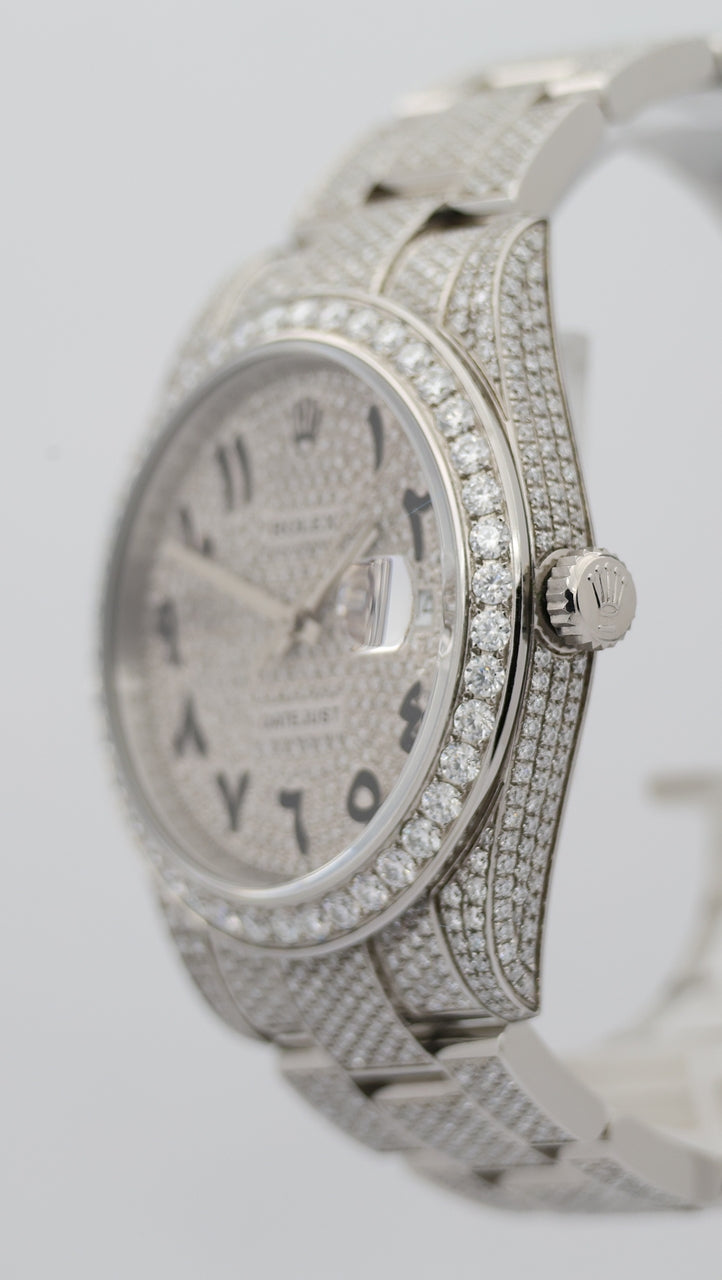 Rolex Datejust Iced Out Aftermarket 41mm Automatik 126300 - Detail view 7