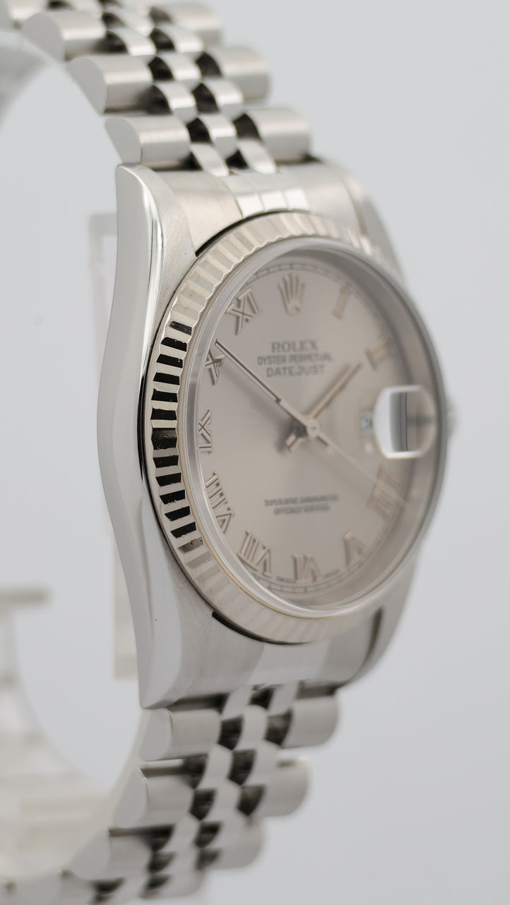 Rolex Datejust 36 Automatik Herrenuhr Silber 16234 - Detailansicht 8