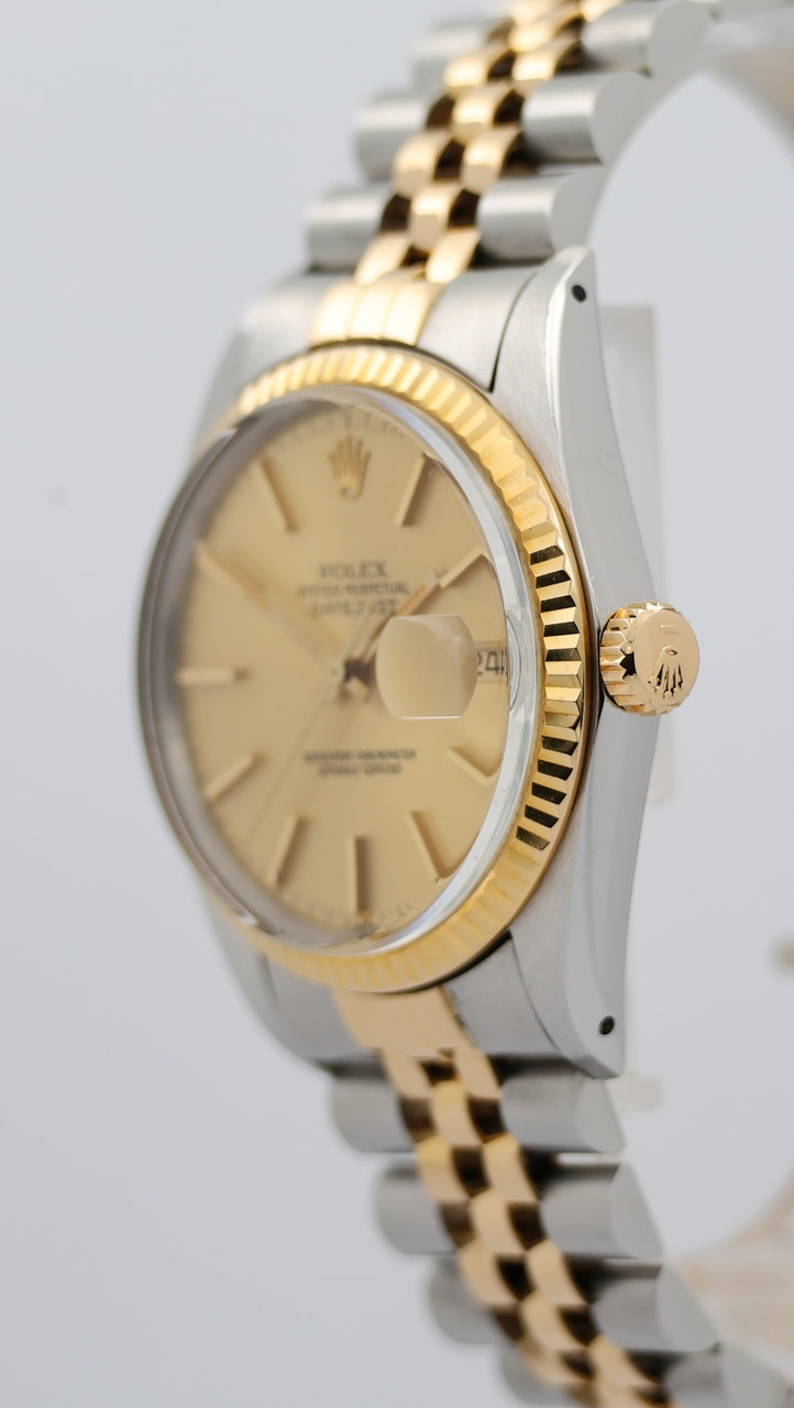 Rolex Datejust 36 Automatik Herrenuhr Stahl/Gold 16013 - Detail view 7