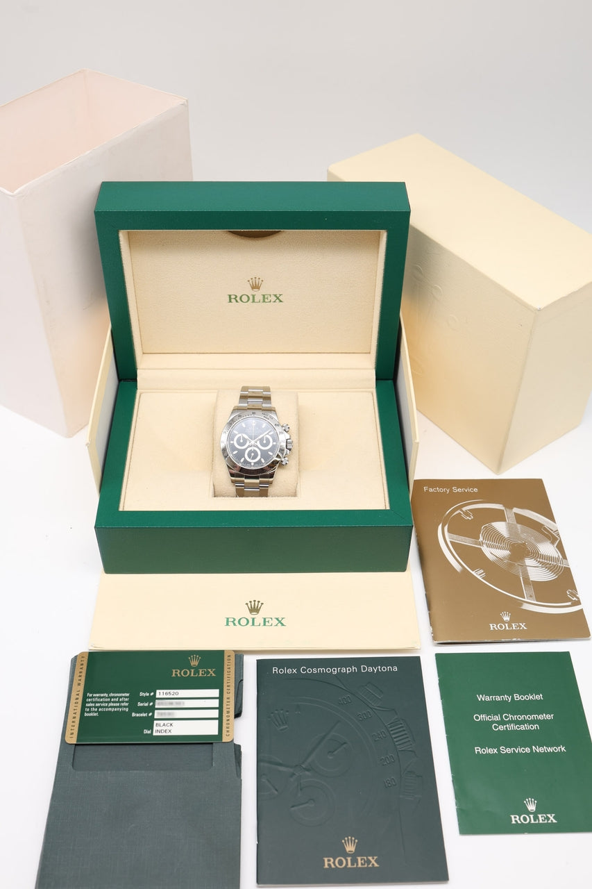 Rolex Daytona 40mm Automatik Herrenuhr 116520 - Papiere und oder Lieferumfang